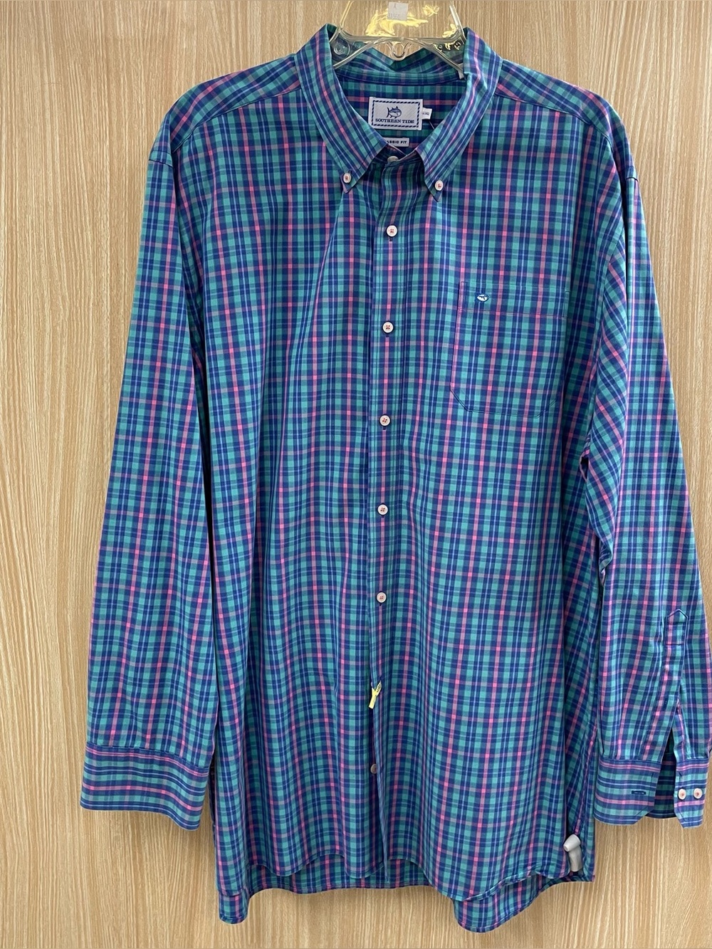 Southern Tide blue plaid shirt size XXL